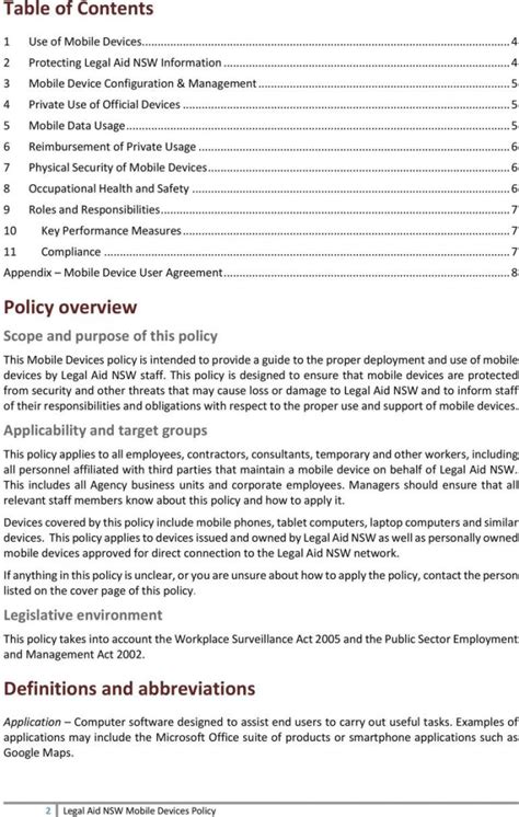 Editable Mobile Devices Policy Pdf Free Download Mobile Device ...