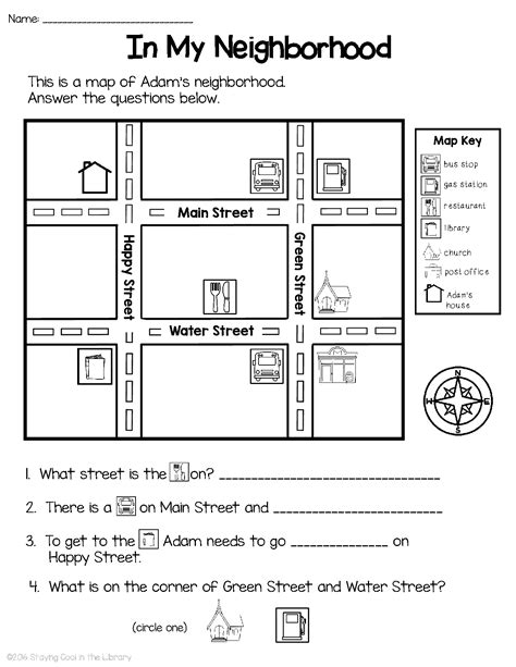 Map Directions Worksheet