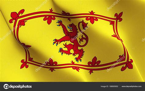 Royal Banner Scotland Flag Waving Loop Royal Banner Scotland Realistic ...