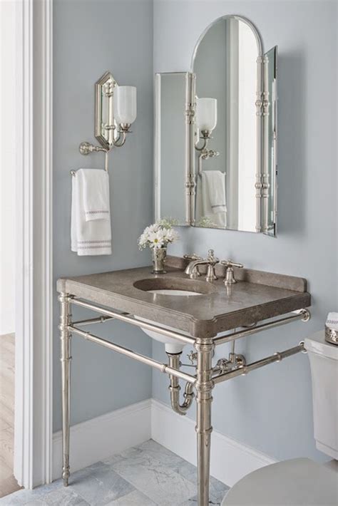 Silver Gray Paint Colors - Transitional - bathroom - Benjamin Moore ...