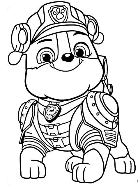 Cool Rubble Paw Patrol coloring page - Download, Print or Color Online ...