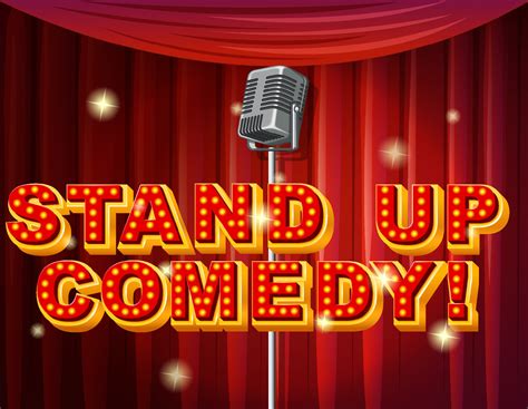 Stand up comedy logo with microphone 6771462 Vector Art at Vecteezy