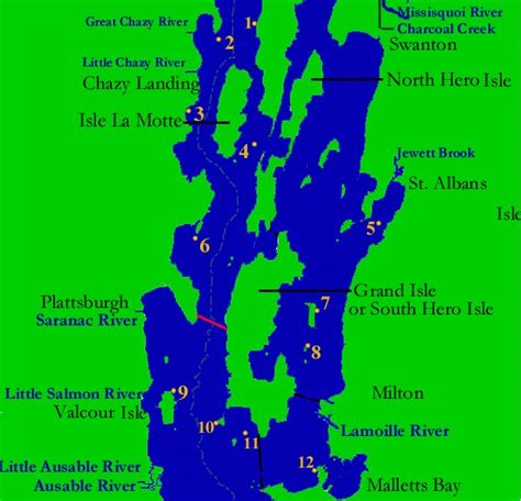 Fish Champlain: Lake Champlain Fishing Map