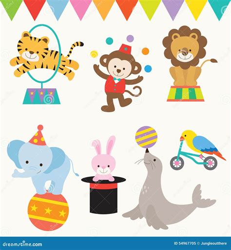 Circus Animals Cartoon Background | CartoonDealer.com #58846409