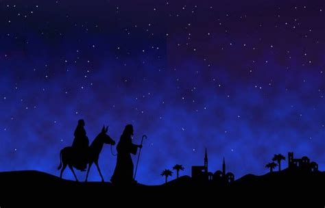 Nativity - Mary and Joseph on the way to Bethlehem vector art ...