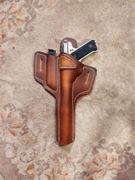 Ruger Mk 4 - 10" hunter OWB+Mag custom leather holster - Jackson ...