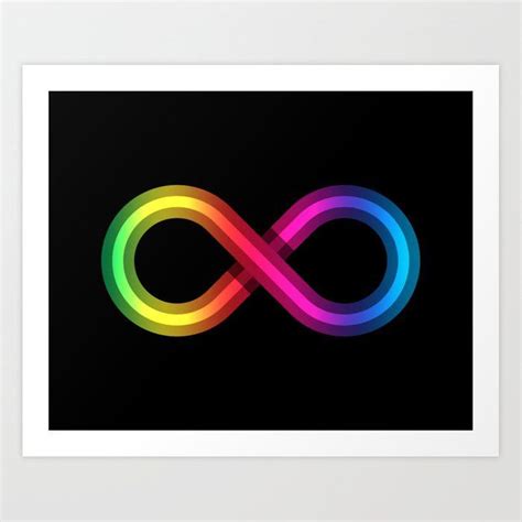 Neurodiversity Symbol - Rainbow Spectrum Infinity Knot art print by ...