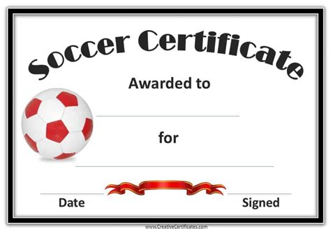 Soccer Award Certificate Template - Customize Online