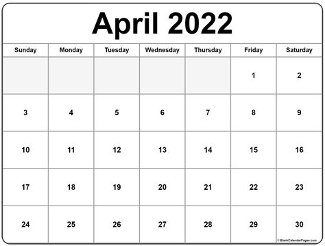 April 2022 calendar | free printable calendars