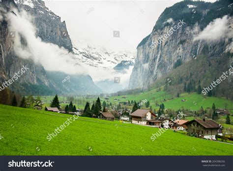 Late Winter Lauterbrunnen Valley In Switzerland Stock Photo 204398206 ...