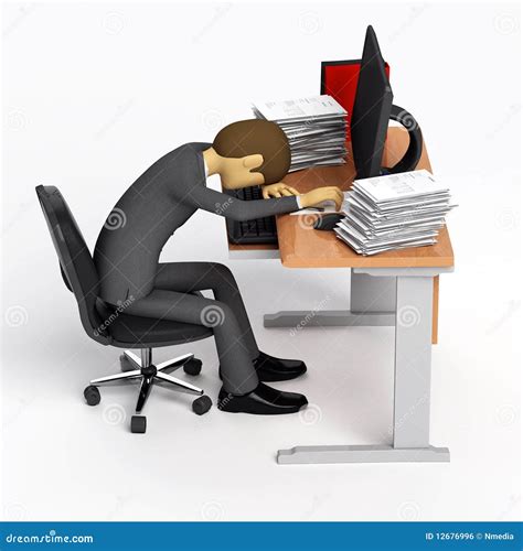 Hard Day At Work Royalty Free Stock Image - Image: 12676996