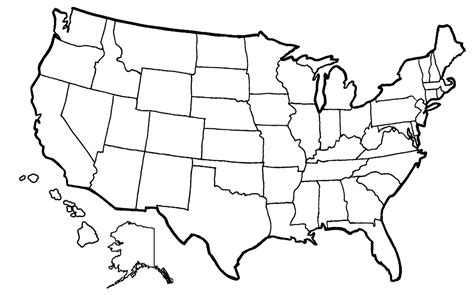 Us Map Of States Coloring Page