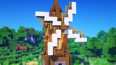 Minecraft: Windmill Tutorial | How to Build a Simple Windmill - YouTube