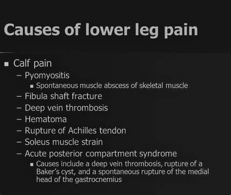 Causes of calf pain - PT Master Guide