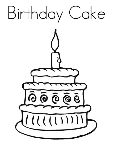 Free Printable Birthday Cake Coloring Pages For Kids