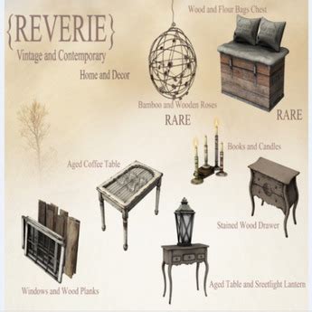 Second Life Marketplace - {Reverie} Honey Pie Bamboo and Wooden Roses ...