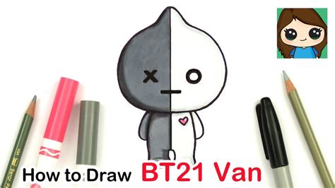 How to Draw BT21 Van | BTS - Çocuk Gelişimi, Çocuk Eğitimi, Çocuk ...