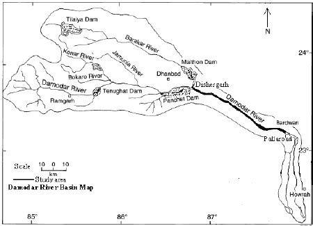 Damodar river Basin Map showing study area | Download Scientific Diagram