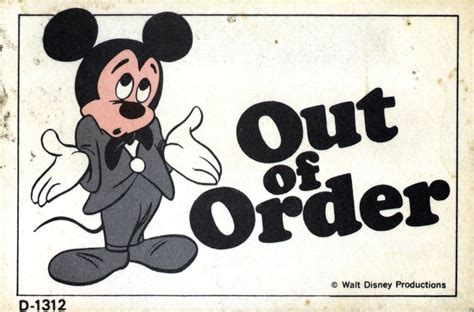 Vintage Disneyland Tickets: "Out of Order"