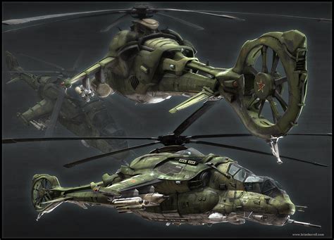 Futuristic Russian Helicopter (Hind inspired) — polycount