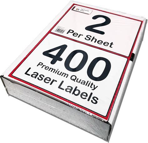 [400 Labels] Self Adhesive White Sticky Printer Labels for A4 Printer 2 ...