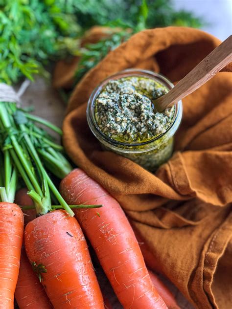 Carrot leaf pesto | Create Recipes | Recipes to make with your Chefbot