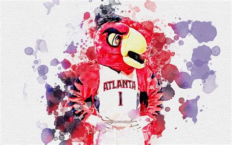 Harry The Hawk Mascot Atlanta Hawks Nba Atlanta Hawks Mascot Nba ...