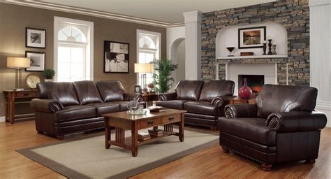 design ideas living room brown leather couch | Leather living room ...