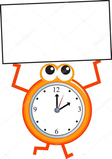 Sign time clock cartoon Stock Vector by ©Prawny 64295809