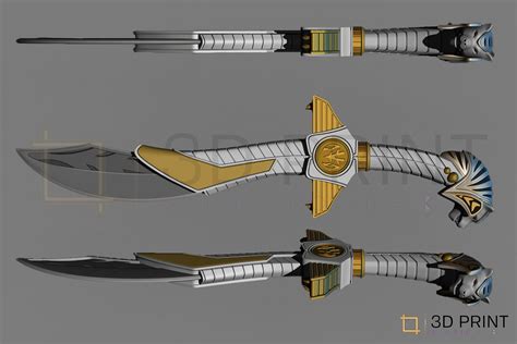 MMPR Saba Sword White Ranger Sword Stl Files Ready to Be 3d - Etsy Canada