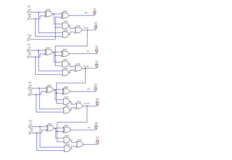 4 Bit Full Adder Schematic