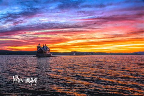 Rockland Breakwater Lighthouse Sunset