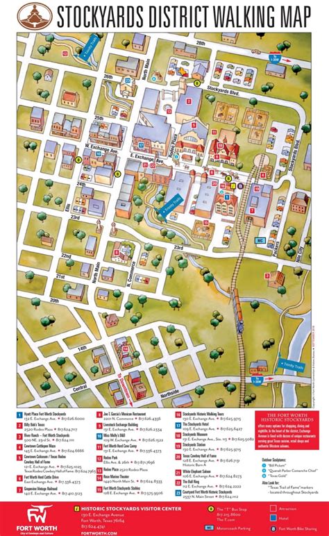 Fort Worth Stockyards District map - Ontheworldmap.com