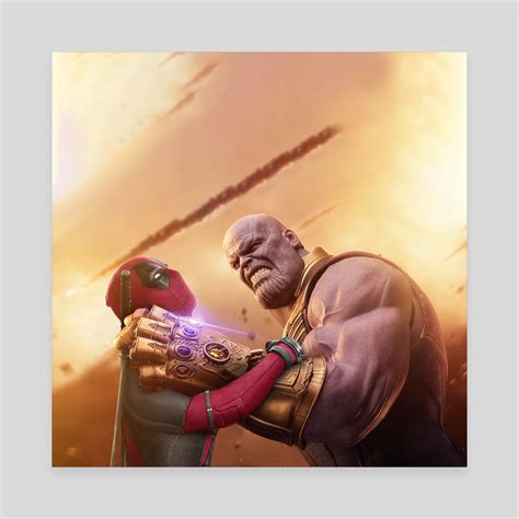 Deadpool vs Thanos, an art canvas by Agt Design - INPRNT