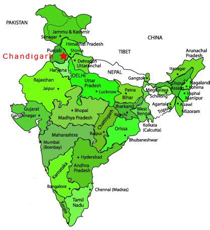 Chandigarh In India Map – Map Vector