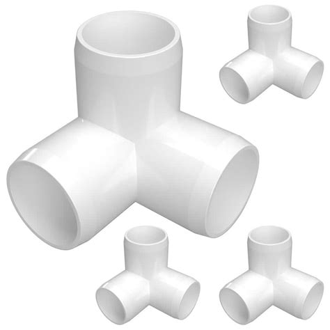 Formufit 1 in. Furniture Grade PVC 3-Way Elbow in White (4-Pack ...