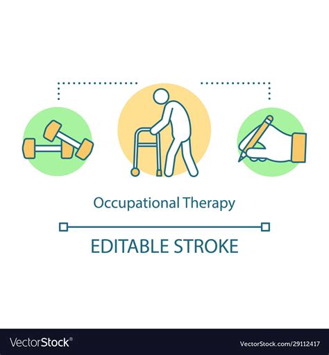 Occupational therapy concept icon Royalty Free Vector Image