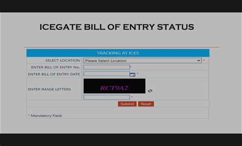 IceGate Bill of Entry | Find IceGate Bill of Entry Status