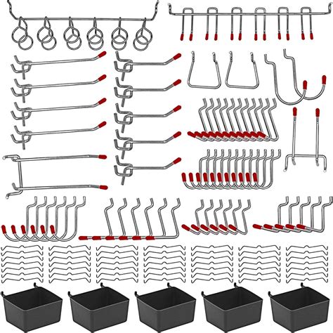 Amazon.com: 114 pcs Pegboard Hooks Assortment with Metal Hooks Sets ...