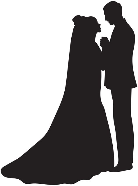 bride and groom silhouette clipart 10 free Cliparts | Download images ...