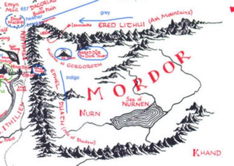 tolkiens legendarium - What lies in Mordor besides Mount Doom and Barad ...