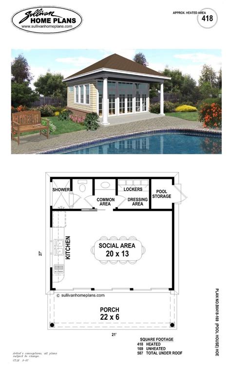 Untitled | Pool house plans, Pool house designs, Pool house