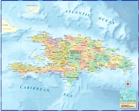 Haiti/Dominican Republic Wall Map – Houston Map Company