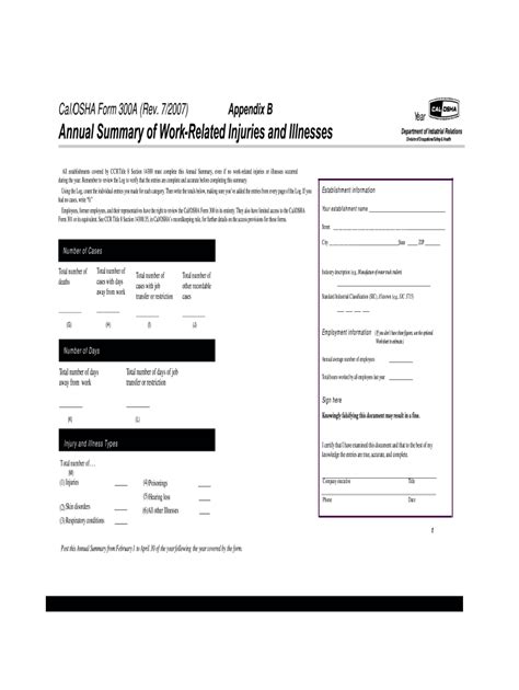 Osha Form 300a Posting Requirements 2023 - Printable Forms Free Online