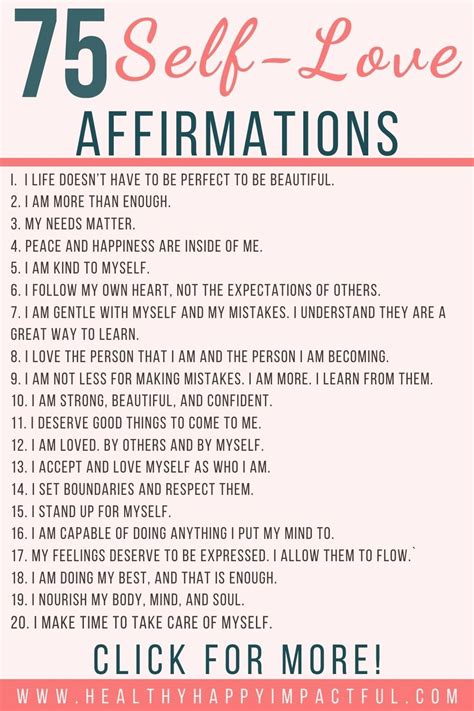 125 Powerful Self Love Affirmations to Build Self-Esteem & Confidence ...