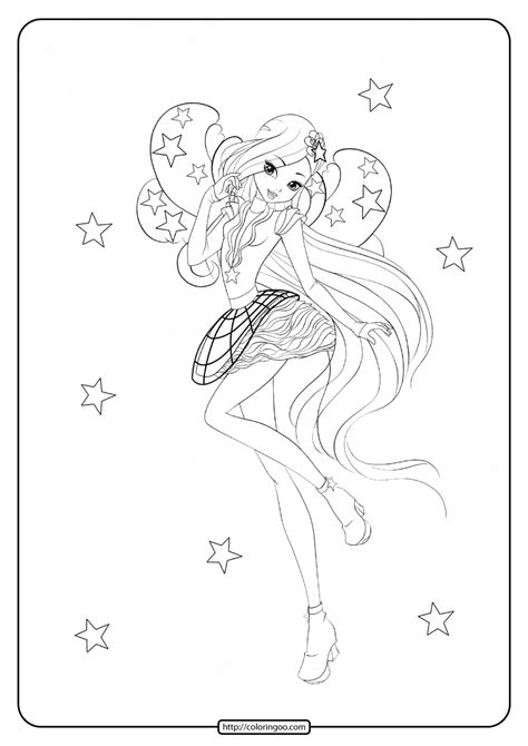 Printable winx princess stella coloring pages – Artofit