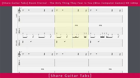 [Share Guitar Tabs] Doom Eternal - The Only Thing They Fear Is You ...