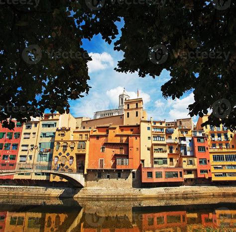 Colorful houses near the river 3424855 Stock Photo at Vecteezy