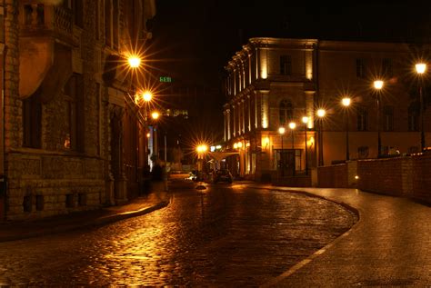 Images Rays of light Baltics HDRI Roads Night Street 2764x1850