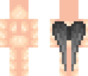 Angel Wings Base - Black | Minecraft Skin